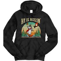 He Is Rizzin Funny Basketball Easter Christian Religious Tie Dye Hoodie