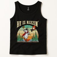 He Is Rizzin Funny Basketball Easter Christian Religious Tank Top