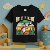 He Is Rizzin Funny Basketball Easter Christian Religious Toddler T-Shirt