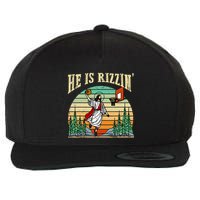 He Is Rizzin Funny Basketball Easter Christian Religious Wool Snapback Cap
