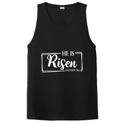 He Is Risen Matthew 28:6 Easter Sunday PosiCharge Competitor Tank