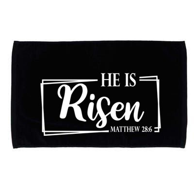 He Is Risen Matthew 28:6 Easter Sunday Microfiber Hand Towel