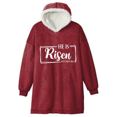 He Is Risen Matthew 28:6 Easter Sunday Hooded Wearable Blanket