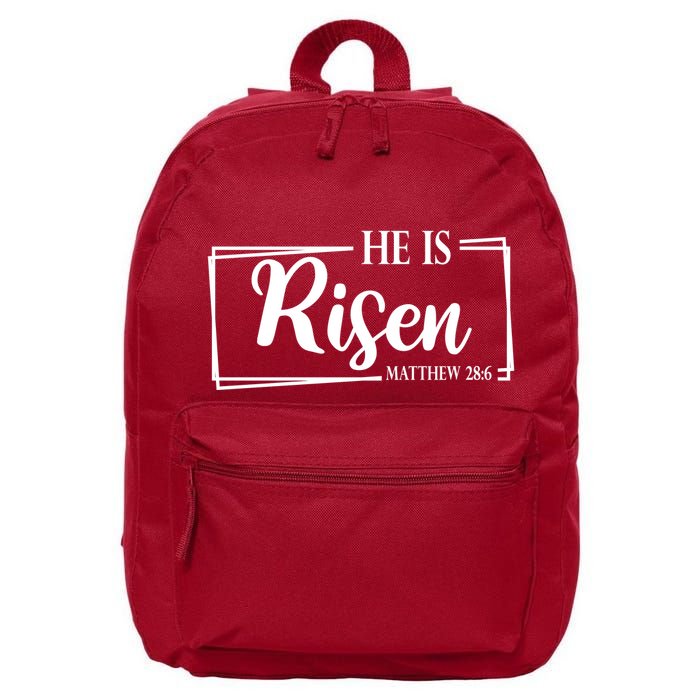 He Is Risen Matthew 28:6 Easter Sunday 16 in Basic Backpack