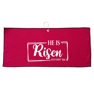 He Is Risen Matthew 28:6 Easter Sunday Large Microfiber Waffle Golf Towel