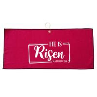 He Is Risen Matthew 28:6 Easter Sunday Large Microfiber Waffle Golf Towel