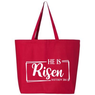 He Is Risen Matthew 28:6 Easter Sunday 25L Jumbo Tote