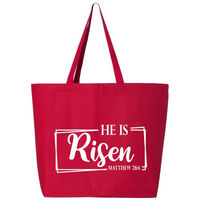He Is Risen Matthew 28:6 Easter Sunday 25L Jumbo Tote