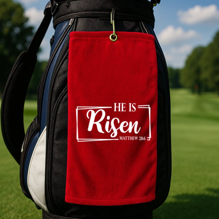 He Is Risen Matthew 28:6 Easter Sunday Golf Towel