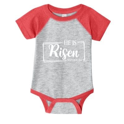 He Is Risen Matthew 28:6 Easter Sunday Infant Baby Jersey Bodysuit