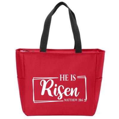 He Is Risen Matthew 28:6 Easter Sunday Zip Tote Bag