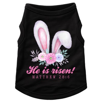 He Is Risen Easter Sunday Bunny Floral Doggie Tank