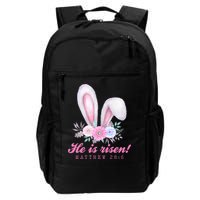 He Is Risen Easter Sunday Bunny Floral Backpack