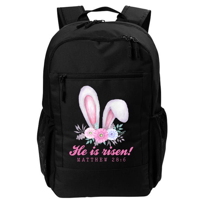 He Is Risen Easter Sunday Bunny Floral Backpack