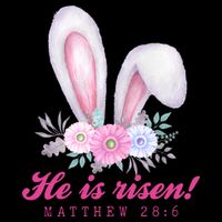 He Is Risen Easter Sunday Bunny Floral Mug