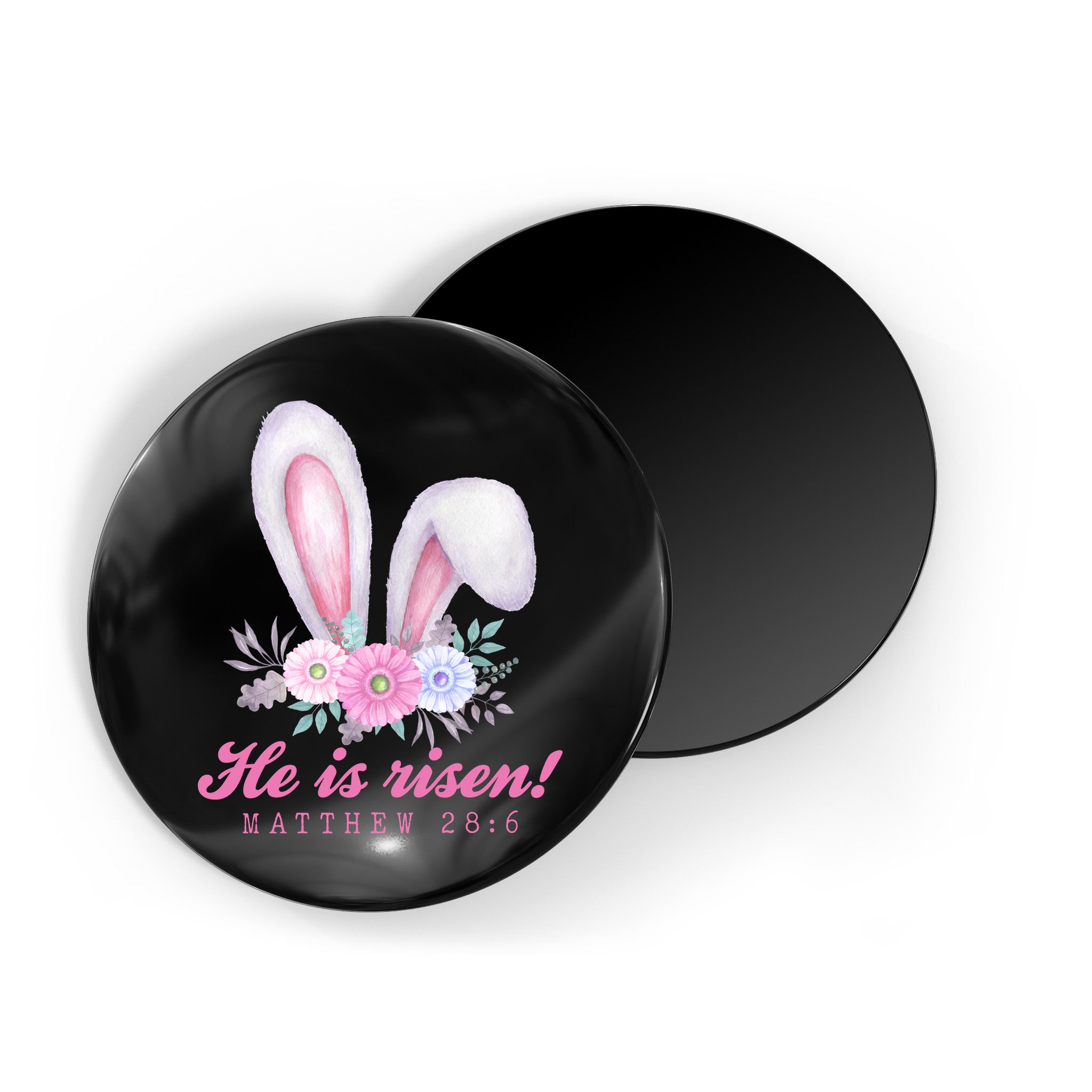 He Is Risen Easter Sunday Bunny Floral Magnet