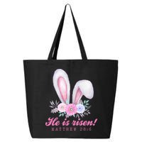 He Is Risen Easter Sunday Bunny Floral 25L Jumbo Tote