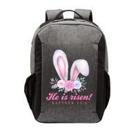 He Is Risen Easter Sunday Bunny Floral Vector Backpack