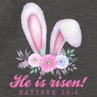 He Is Risen Easter Sunday Bunny Floral Vector Backpack