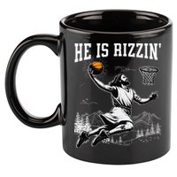 He Is Risen Rizzin Easter Jesus Christian Faith Basketball 11oz C Handle Ceramic Mug