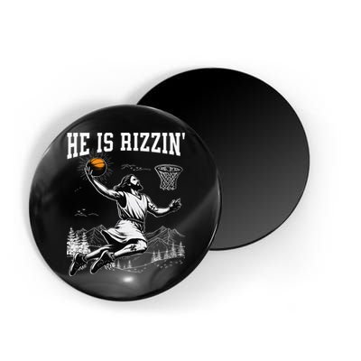 He Is Risen Rizzin Easter Jesus Christian Faith Basketball Magnet