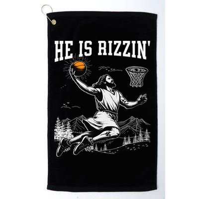 He Is Risen Rizzin Easter Jesus Christian Faith Basketball Golf Towel