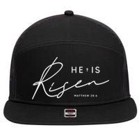 He Is Risen Jesus Easter Christian 7 Panel Mesh Trucker Snapback Hat