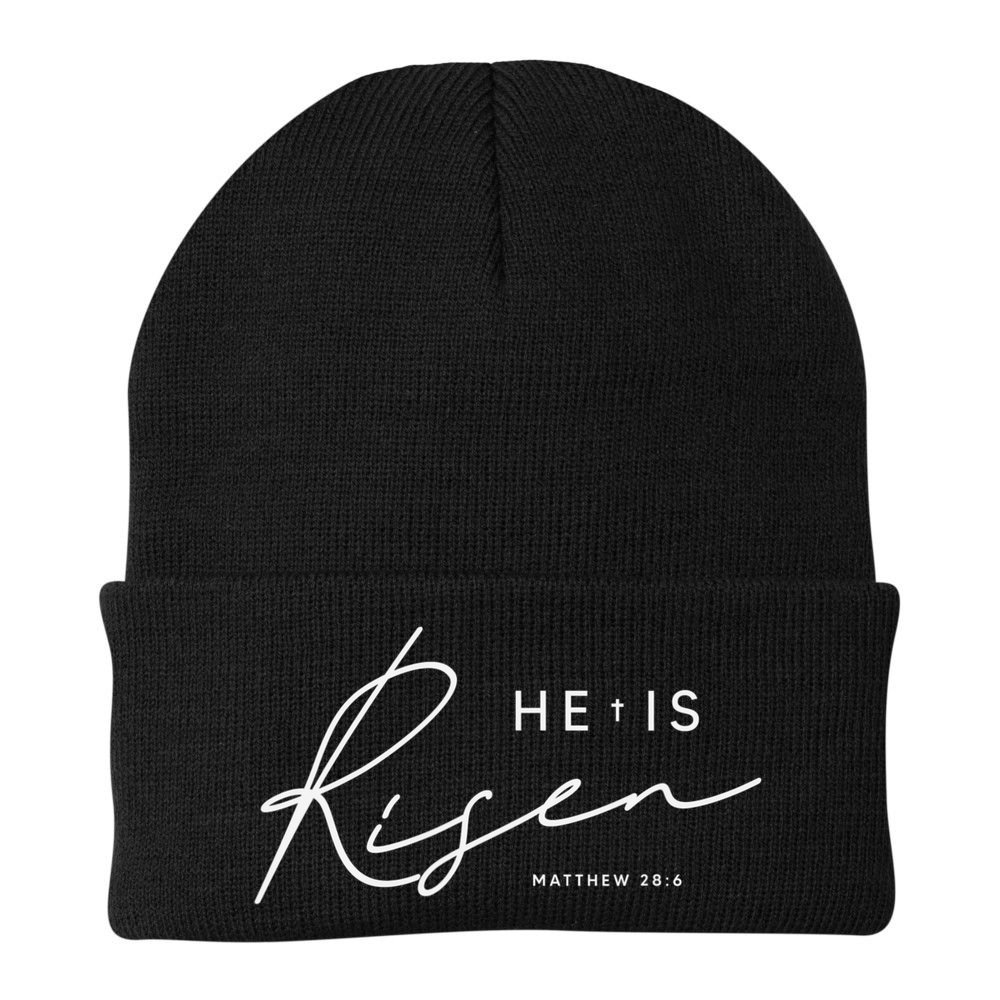 He Is Risen Jesus Easter Christian Beanie