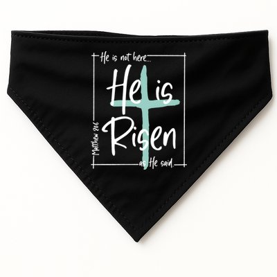 He Is Risen As He Said Christian Easter Day USA-Made Doggie Bandana