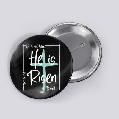 He Is Risen As He Said Christian Easter Day Button