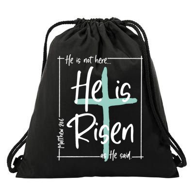 He Is Risen As He Said Christian Easter Day Drawstring Bag