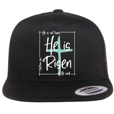 He Is Risen As He Said Christian Easter Day Flatbill Hat