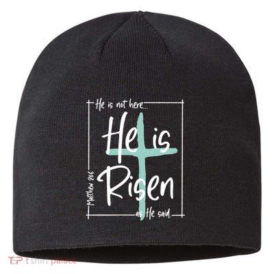 He Is Risen As He Said Christian Easter Day Sustainable Beanie