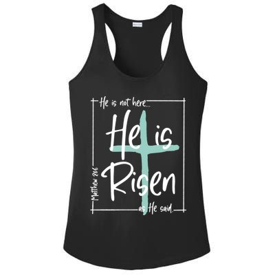 He Is Risen As He Said Christian Easter Day Ladies PosiCharge Competitor Racerback Tank