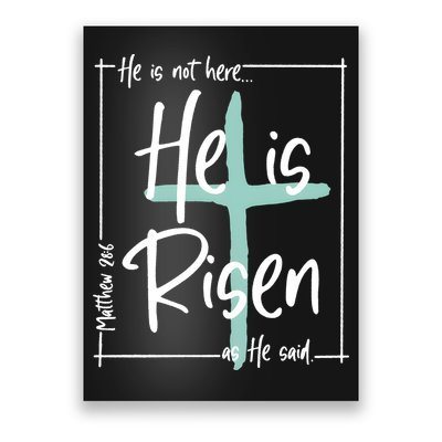He Is Risen As He Said Christian Easter Day Poster