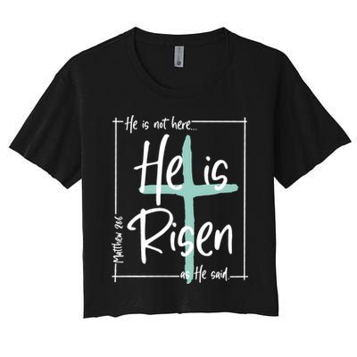 He Is Risen As He Said Christian Easter Day Crop Top