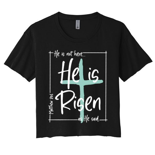 He Is Risen As He Said Christian Easter Day Crop Top