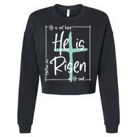 He Is Risen As He Said Christian Easter Day Cropped Pullover Crew