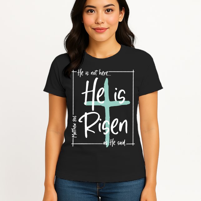 He Is Risen As He Said Christian Easter Day Womens T-Shirt