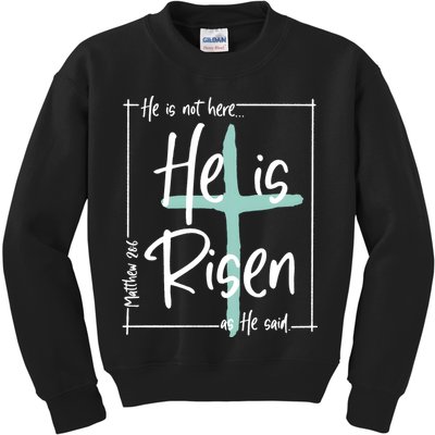 He Is Risen As He Said Christian Easter Day Kids Sweatshirt