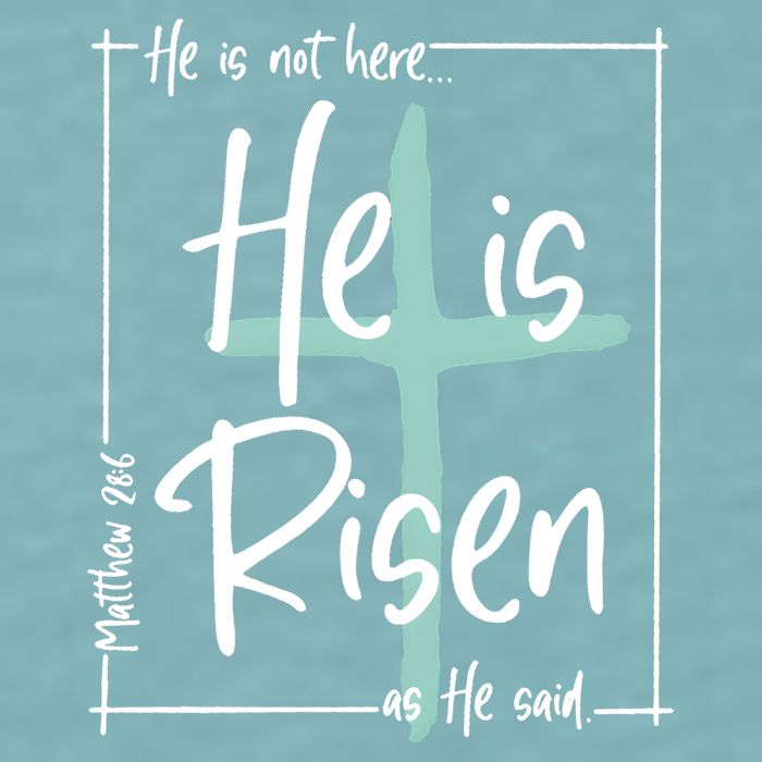 He Is Risen As He Said Christian Easter Day Sueded Cloud Jersey T-Shirt