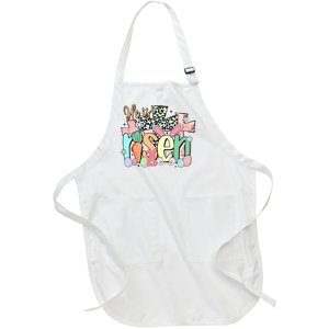 He Is Risen Retro Easter Vibes Full-Length Apron With Pockets