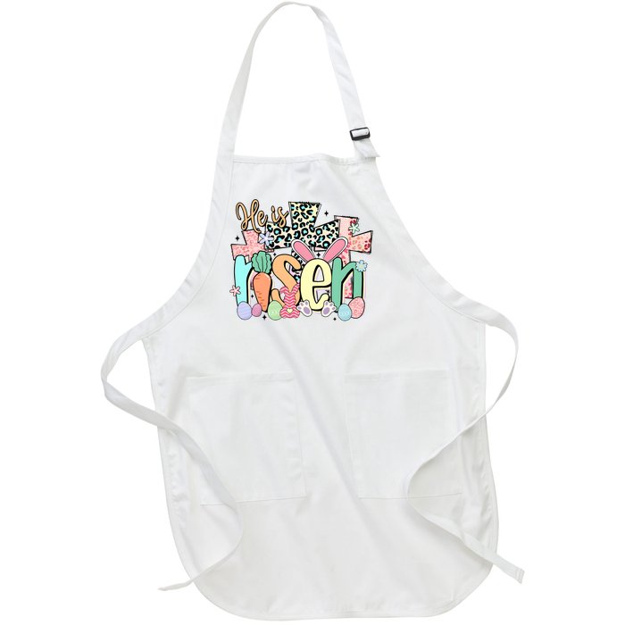 He Is Risen Retro Easter Vibes Full-Length Apron With Pockets