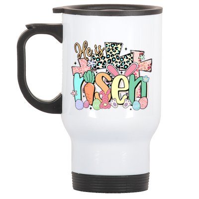 He Is Risen Retro Easter Vibes Stainless Steel Travel Mug