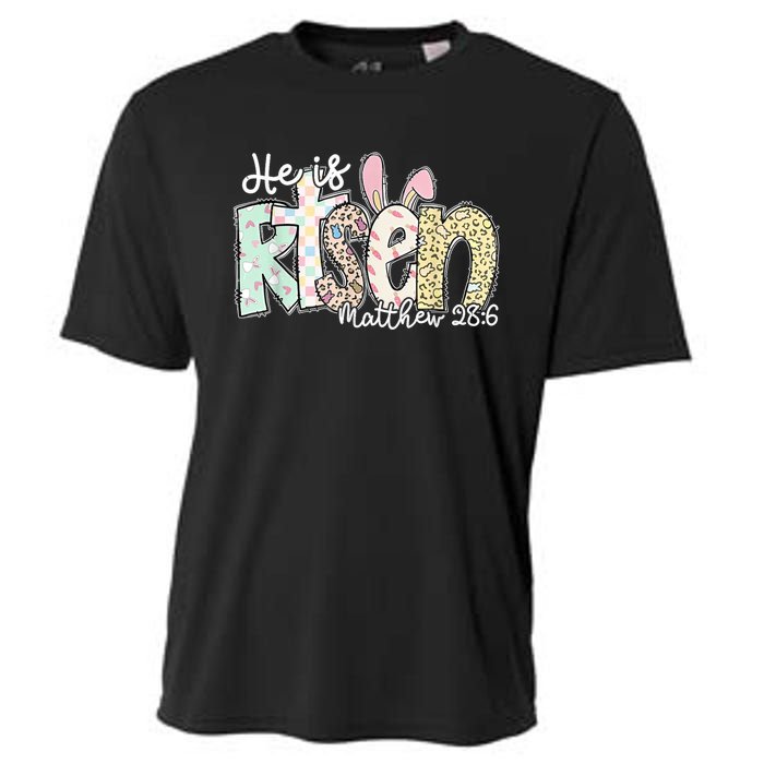 He Is Risen Easter Christian Family Cooling Performance Crew T-Shirt