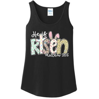 He Is Risen Easter Christian Family Ladies Essential Tank