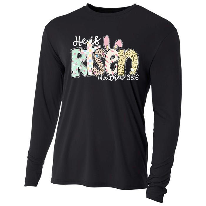 He Is Risen Easter Christian Family Cooling Performance Long Sleeve Crew