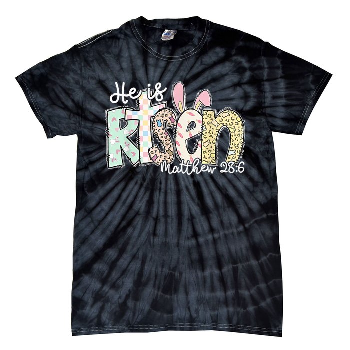 He Is Risen Easter Christian Family Tie-Dye T-Shirt