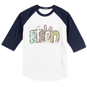 He Is Risen Easter Christian Family Baseball Sleeve Shirt