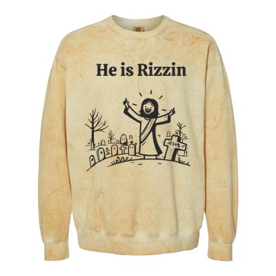 He Is Rizzin Colorblast Crewneck Sweatshirt